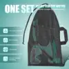 4-in-1 Adult Snorkel Set, Panoramic Anti-Fog Mask + Dry Top Snorkel + Adjustable Fins with Travel Bag for Diving Swimming