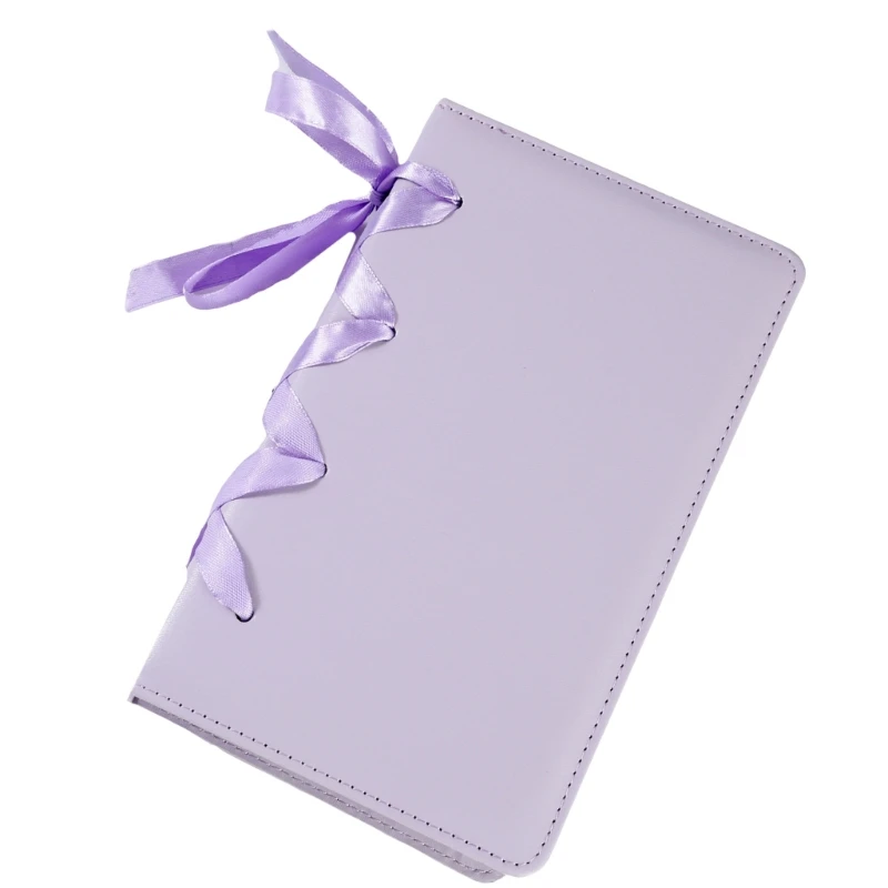 3 Inch Kpop Photocard Holder PU Leather Photocard Album with 25 Inner Pages A 6 Binder Album Bows Small Photo H8WD