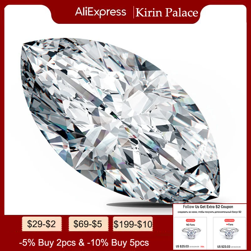 Moissanite Real Stone Loose Marquise Moissanite Marquise Shape