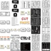 30PCS Shortcut Key Tips Waterproof Computer Sticker DIY Keyboard ipad Laptop And Desktop Student Gift Decoration Toy Sticker 6