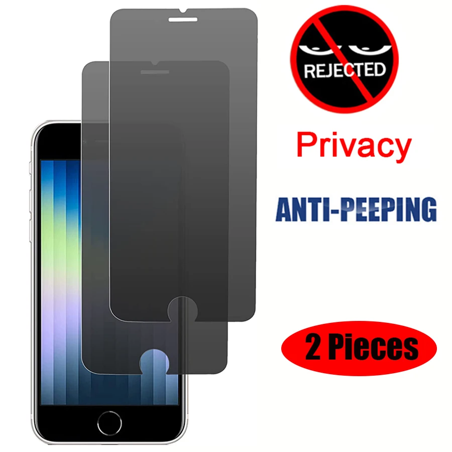 2Pcs Privacy Anti-Spy Screen Protector For Iphone 12 11 13 Pro Max Se 2022 9H Tempered Glass For Iphone X Xr Xs Se 8 6 S Max