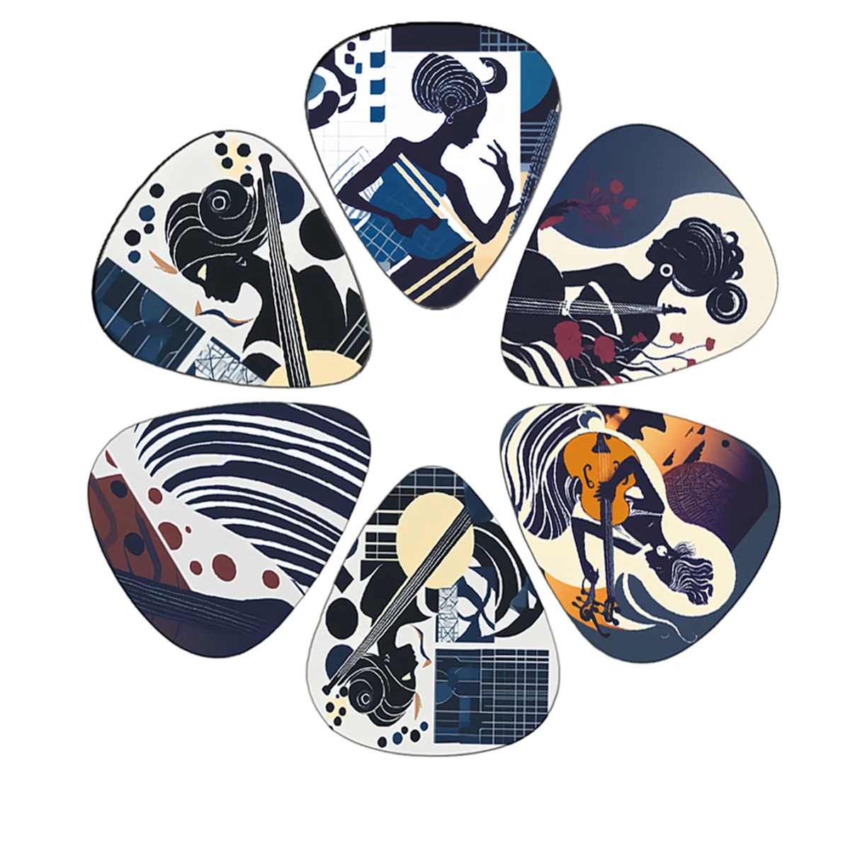 12pcs 0.46 0.71 1.0Mm Guitar Picks Cartoon Couples Acoustic Guitar Paddles