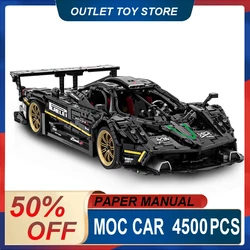 New 220907 Technical MOC PaganiR Zonda R Scale 1:8 Model Building Blocks Bricks Puzzle Toy For Adult Birthday Boys Gifts