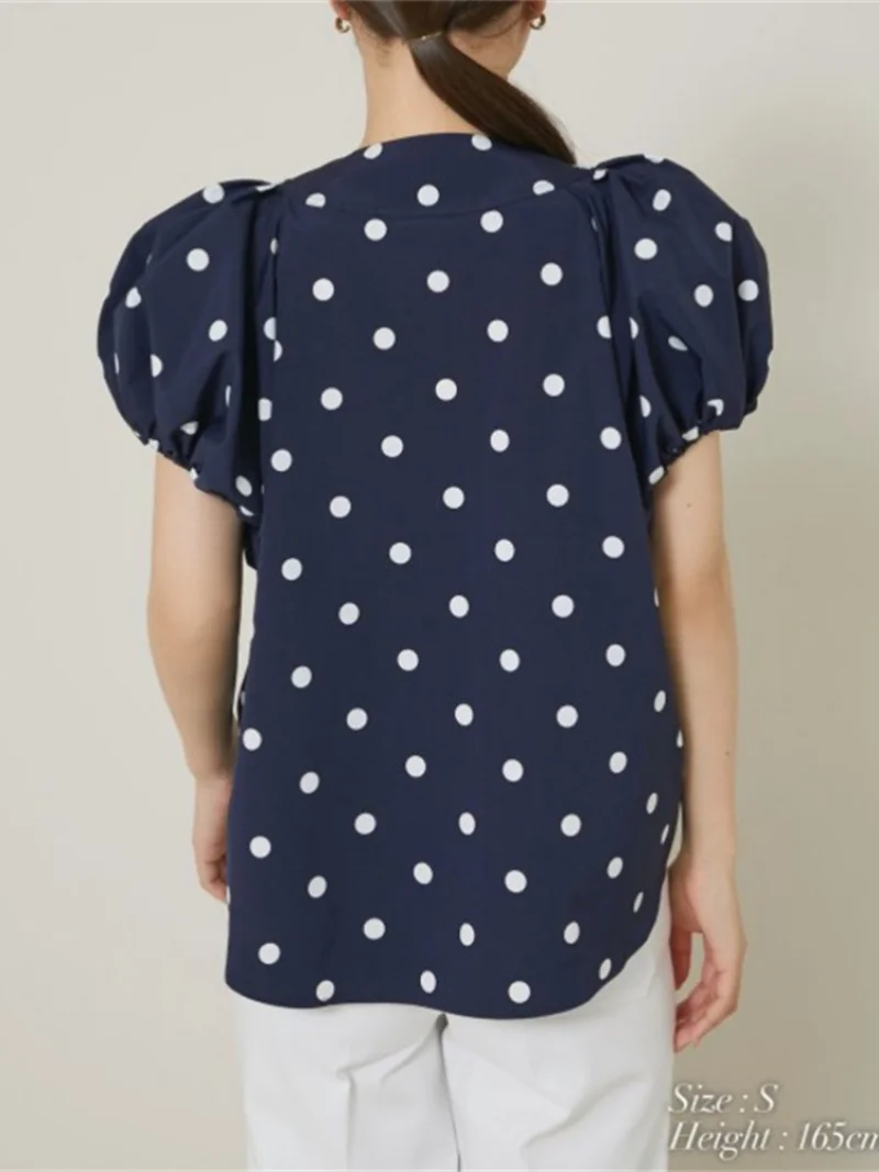 Favorite Days Polka Dot Blouse - Black/White