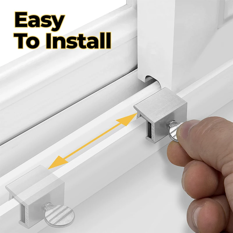 Window Lock Sliding Sash Stopper Cabinet Locks Straps Doors Security Anti-theft Baby Kids Child Safety