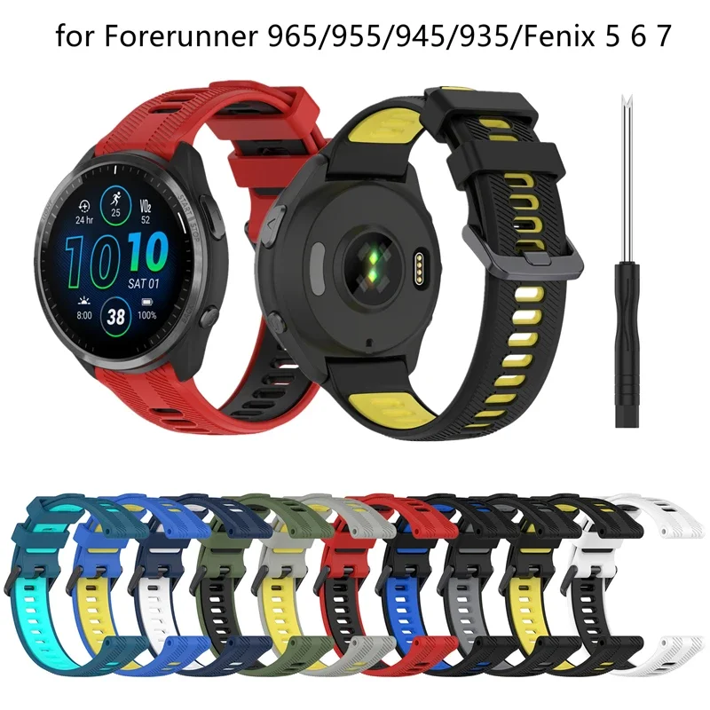 Cinturino In Silicone Per Garmin Forerunner 965 955 945 935 Approach S62 S60 Instinct 2 Epix Gen 2 Band Fenix 7 5 6 Pro Instinct 2 Belt