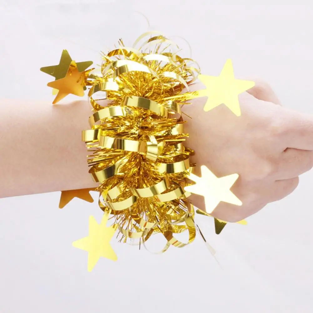 

Блестящий Браслет для чарлидинга, металлические помпоны, эластичные браслеты, аксессуары для выступлений на сцене для детей