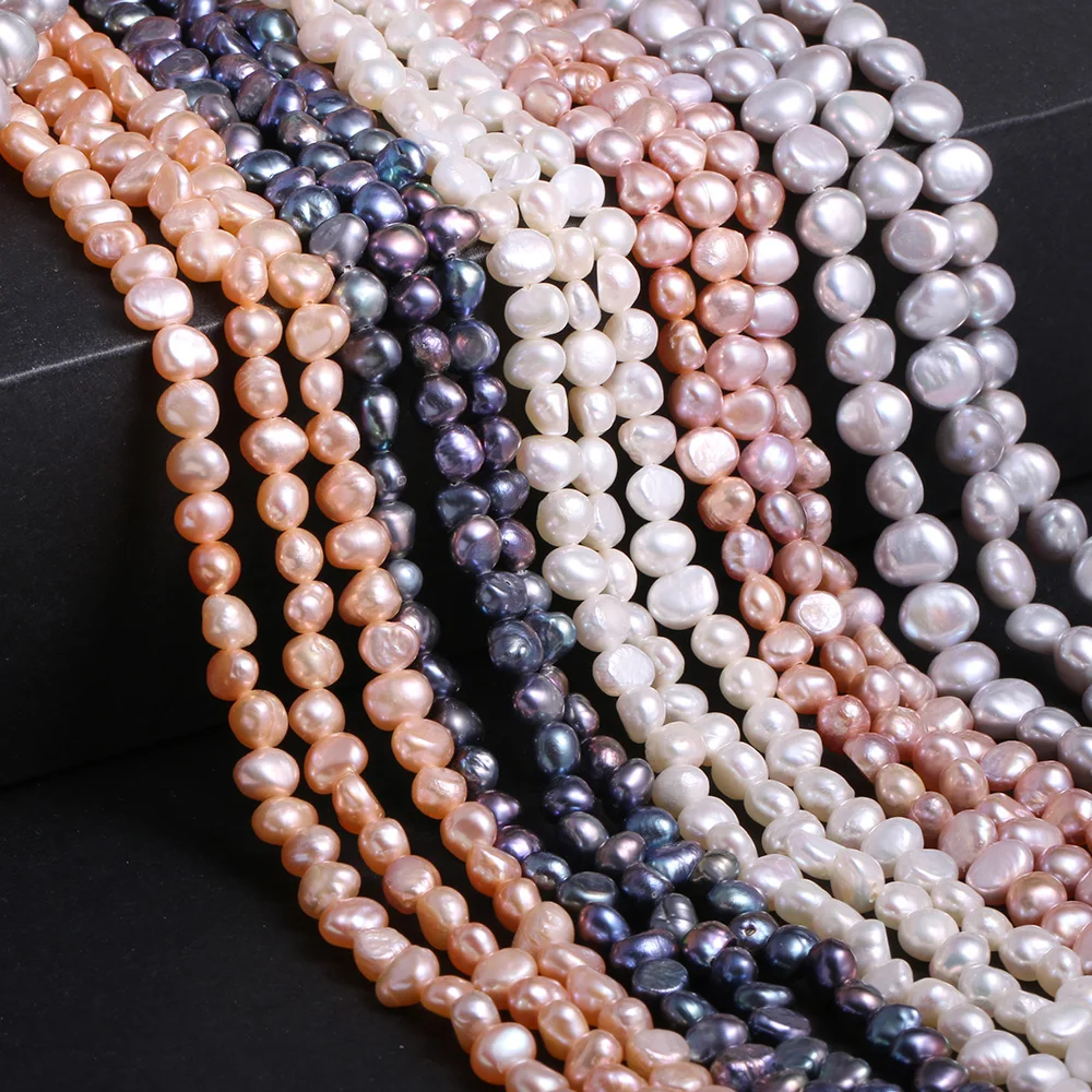 

Natural Freshwater Pearl Horizontal Hole Two-sided Light Beads For Jewelry Making DIY Necklace Bracelet Accessories Charm Gift