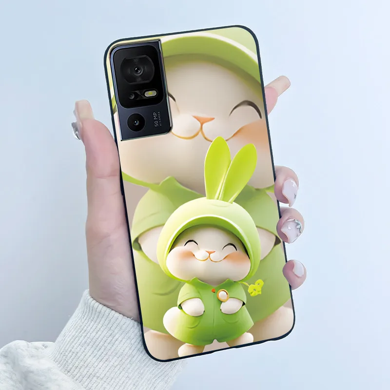 Luxury Cute Cartoon Black Soft Silicone Protective Phone Case