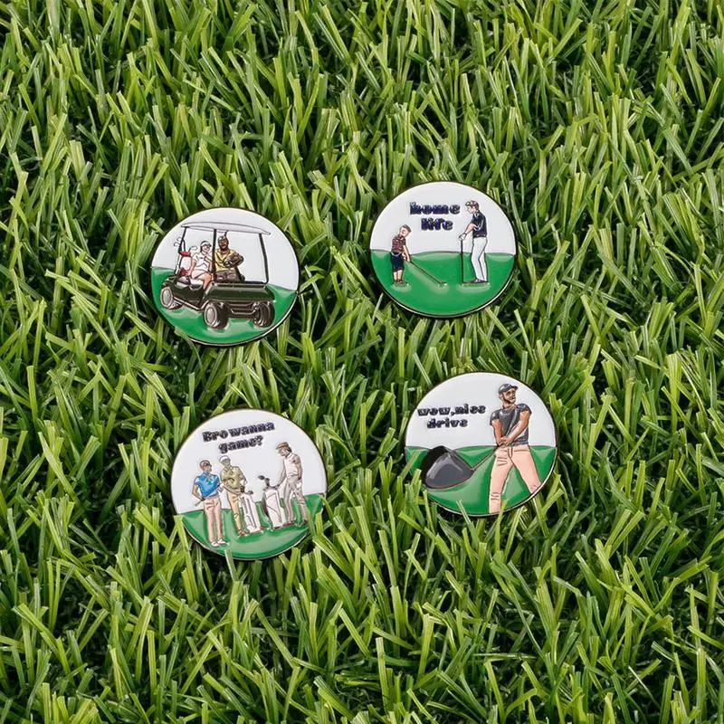 Magnetic Golf Marker Caps Clip Golf Scene Marker Holder For Secure Metal Ball Markers In Place Ball Hat Clip