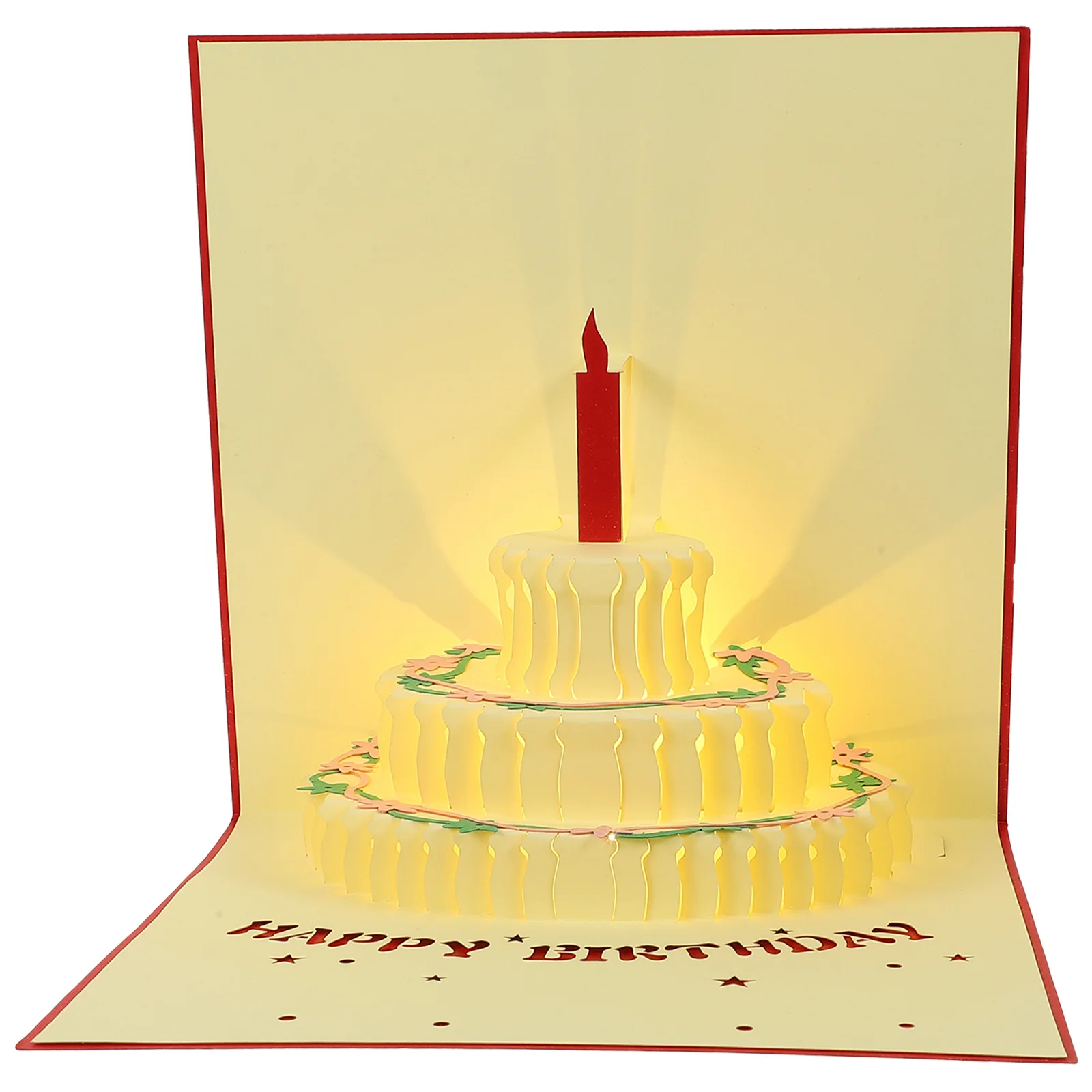 Birthday Music Greeting Card Glowing Cards Party Favors Musical Happy Dad 3d Bless for Supplies Blessing Gifts