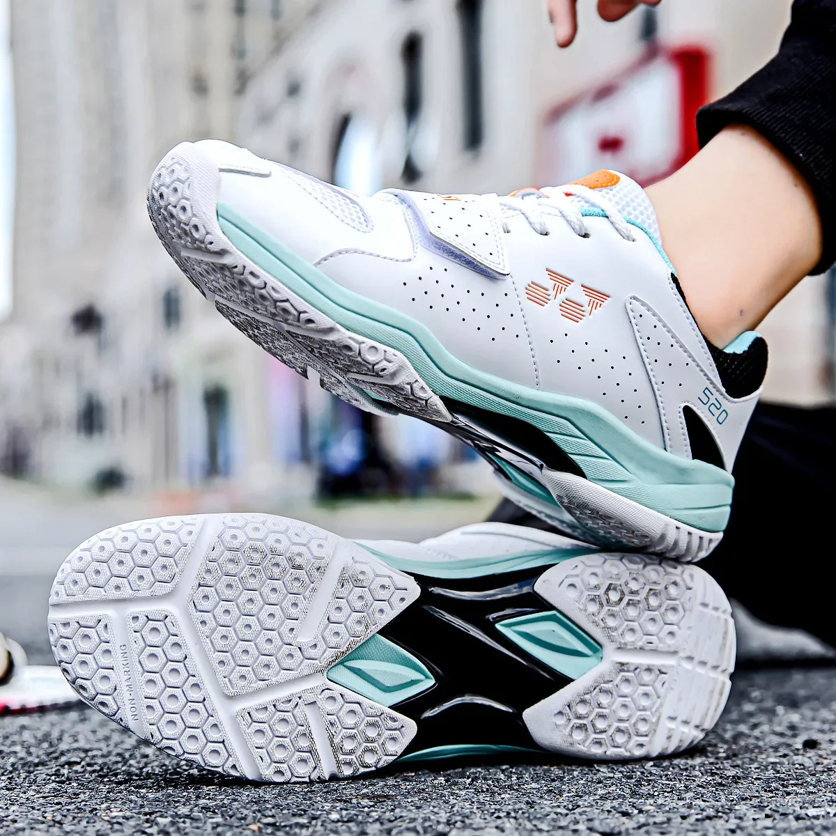 Men's Badminton Shoes Unisex Tennis Shoes Breathable Fashion Athleisure Lace-up EVA Non-Slip Wear-resistant badminton shoes