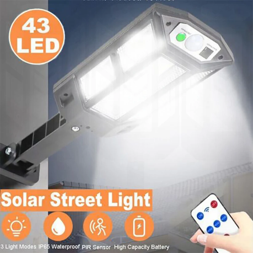 990000LM LED Solar Wall Light Commercial Dusk To Dawn Outdoor Street Lights solar outdoor lights 84 led solar security lights wall light solar powered dusk to dawn led sensor light for garden porch farm