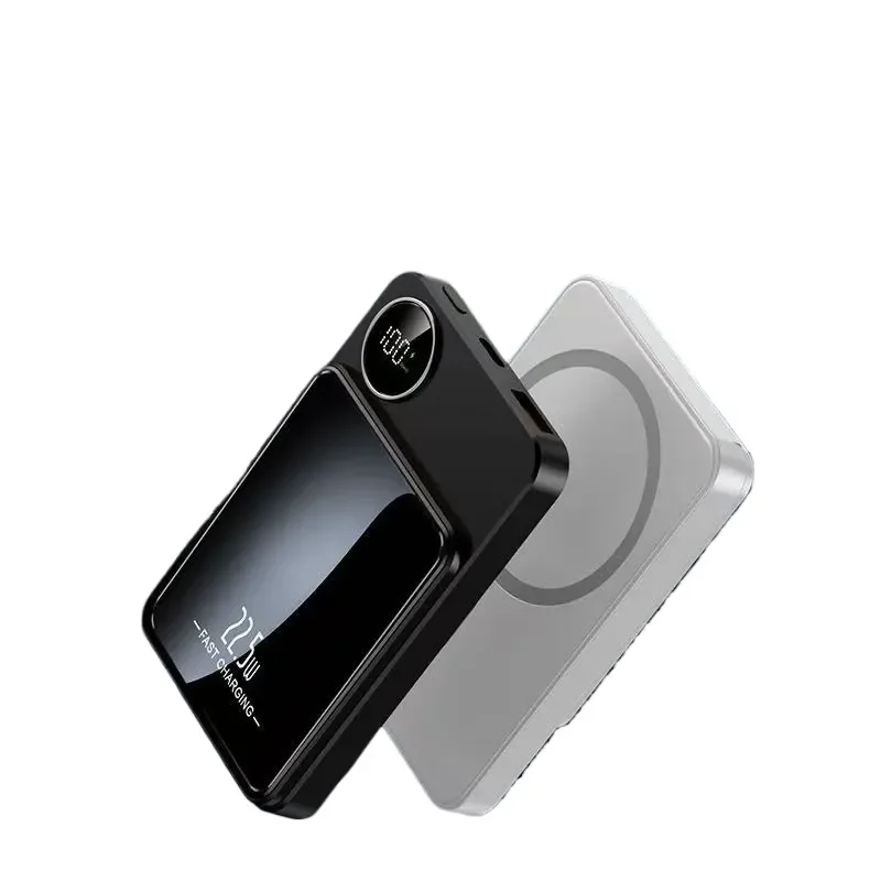 20000mAh 5V 휴대용 마그네틱 보조배터리 (아이폰 12, 13, 14, 15 시리즈 MagSafe 호환 무선 고속 충전)