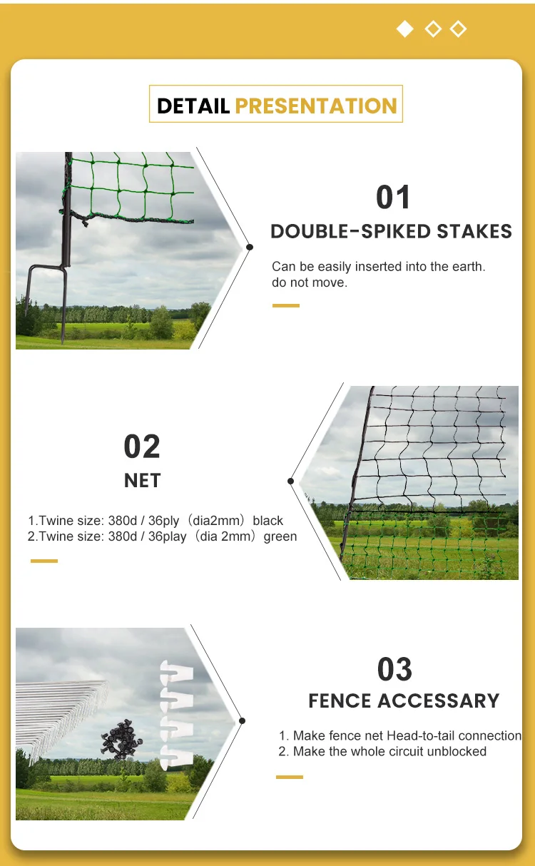 Farm Non-Electric Fence net For cattle poultry net