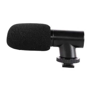 Microfono video sulla fotocamera Mini condensatore Interviste di registrazione Microfono Vlog per telefono Microfono per fotocamera DSLR Microfono da 3,5 mm/0,14 pollici