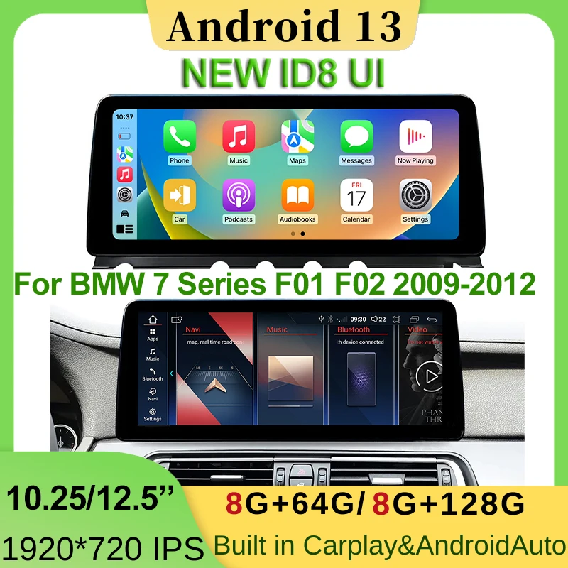 

8 Core 8G 128G Carplay Android Auto Screen For BMW 7 Series F01 F02 Car Central Multimedia Video Player Head Unit 4G WIFI BT
