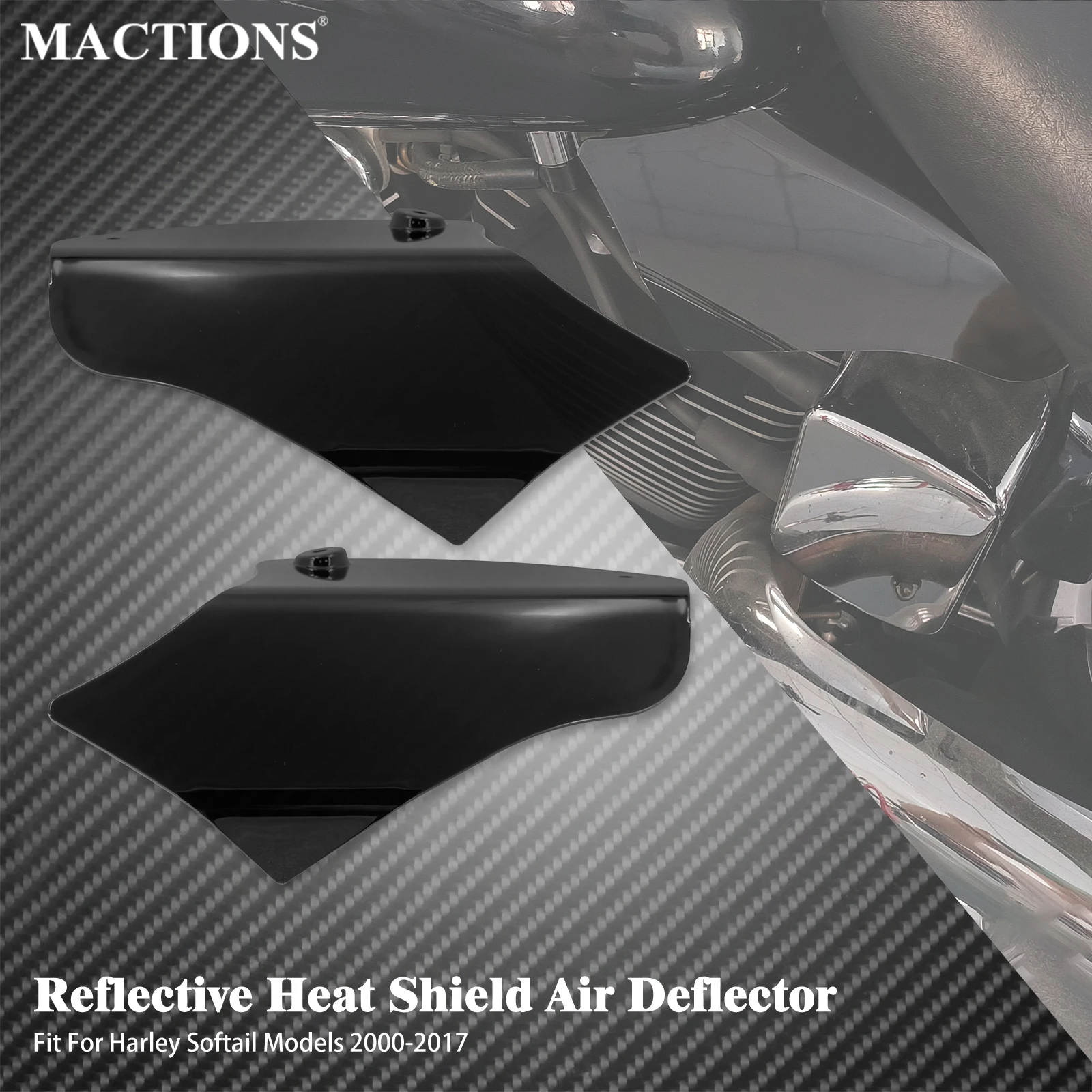 Motorcycle Air Heat Deflector Shield Reflective Saddle Heat Shield For ...