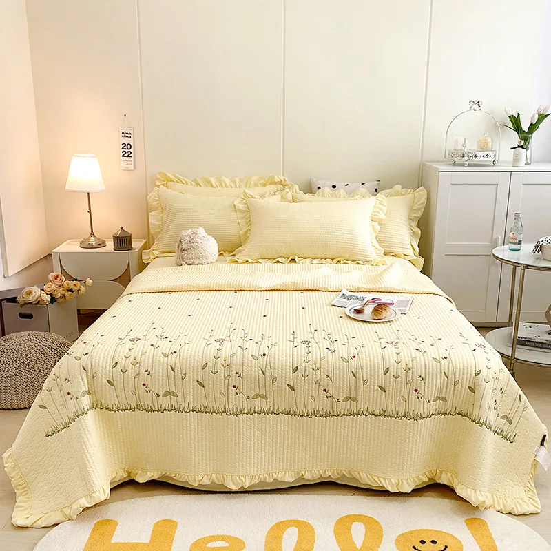 Summer Cotton Quilts Stitch Thin Air-conditioning Comforter Soft Breathable Sofas Blanket Quilted Bed Covers and Bedspreads 이불