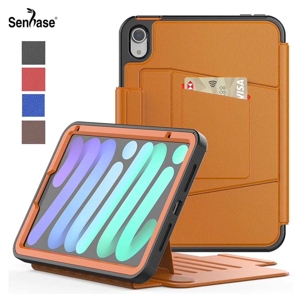 

Для Apple iPad mini 6 mini6 6th Gen 2021 A2567 A2568 A2569 чехол из искусственной кожи с откидной магнитной пряжкой ударопрочный чехол для планшета с подставкой