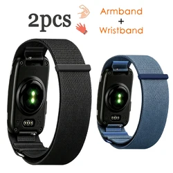 Premium Nylon Adjustable Armband Strap - Garmin CIRQA (2PC - AA - Blue)