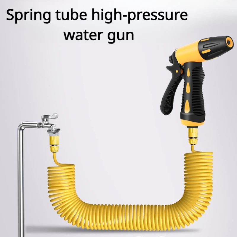 Telescopic water hose 10-30 Meter Telescopic Water Pipe with High-pressure Nozzle Car Washing Tool Set Extension Hose Water Hose For Pressure Cleaner