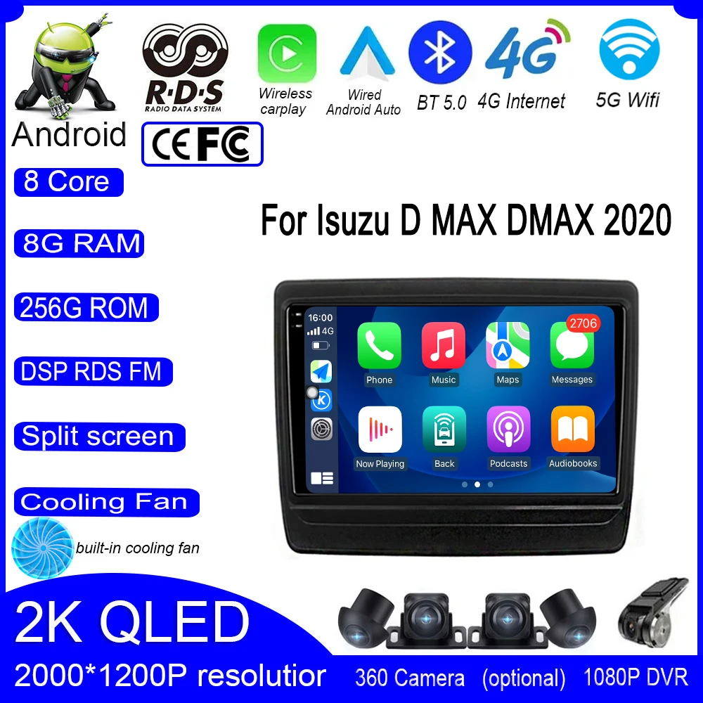 

Android 13 For Isuzu D MAX DMAX 2020 Car IPS QLED DSP Radio Stereo Receiver Video Player Carplay Multimedia Navigation