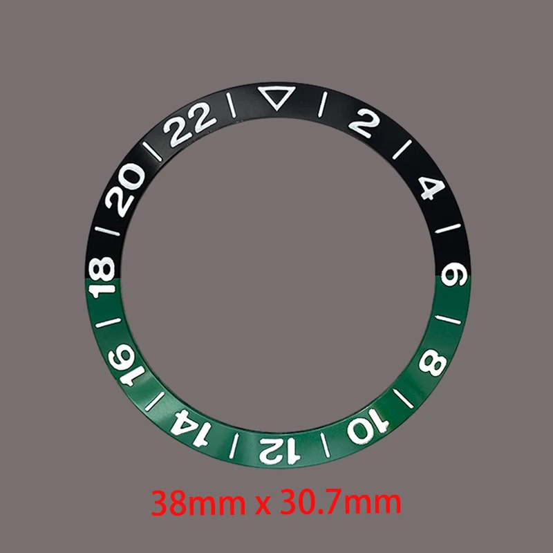 Curved Aluminium Watch Bezel Insert - 38mmx30.7mm