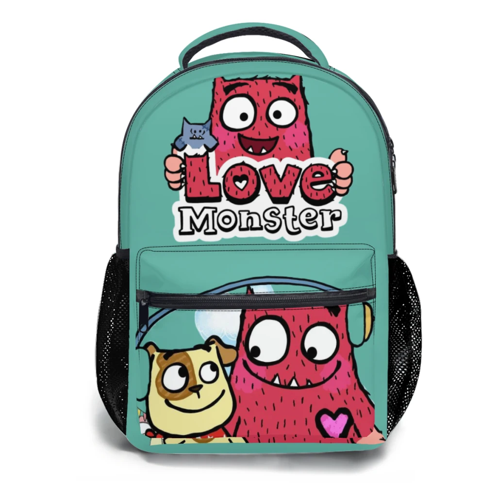 Love Monster Schoolbag For Girls Large Capacity Student Backpack Cartoon High School Student Backpack