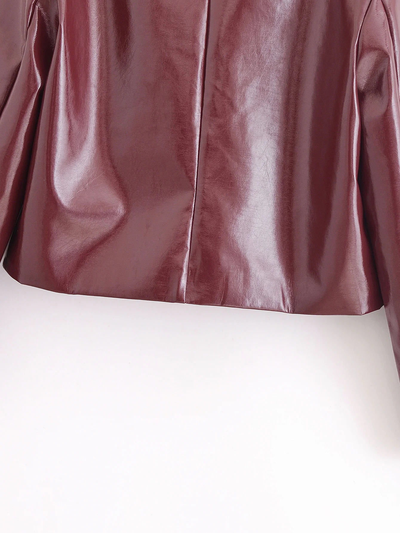 Leather Jackets Women's Pu Coat Red Elegant Outwear Long Sleeve Coat With Pockets Cropped 2024 inszart inszart Woman Jackets Top