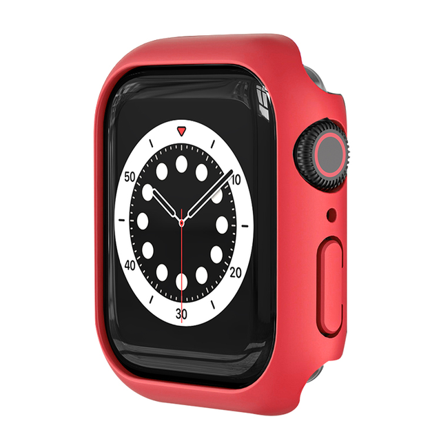 For Apple Watch Case 6 se 5 4 3 44mm 40mm 42mm 38mm Accessories PC Screen Protector bumper iWatch series 7 41mm 45mm Case