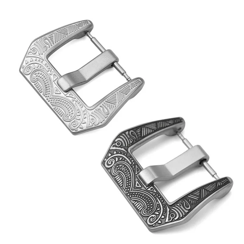 조각 스테인리스 스틸 시계 버클, 실리콘 시계 스트랩 교체용 걸쇠, 범용 버클, 18mm, 20mm, 22mm, 24mm