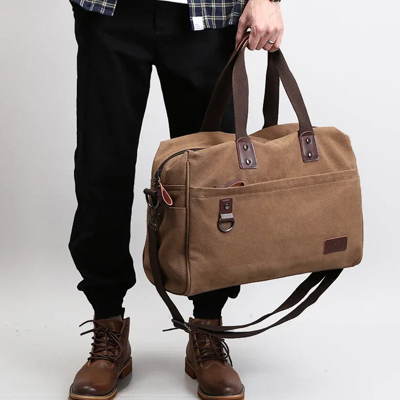 

Luxury Inch Travel 16 Shoulder Quality Fashion Casual Men Crossbody Bags Handbag Bag Canvas Laptop Business Bags High