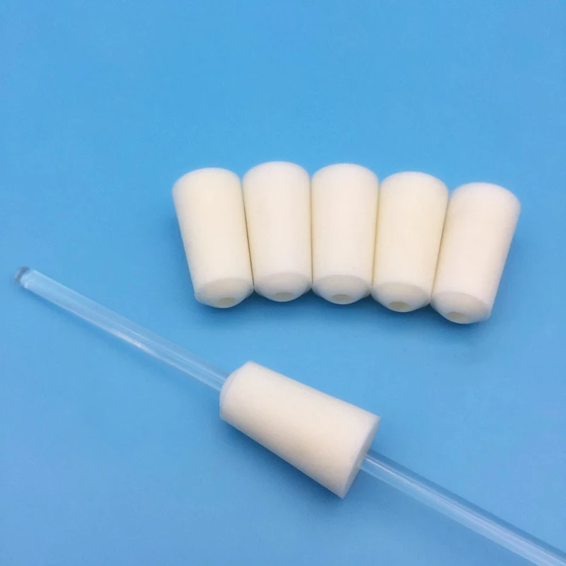 

20pcs Lab Silicone Stopper Test Tube Hollow Plug Intake Hose Silica Gel Caps for Experiment