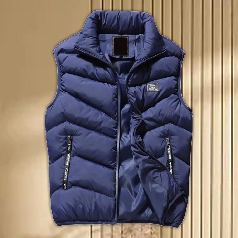 

Trendy Waistcoat All Match Zipper Male Windproof Pockets Pockets Vest
