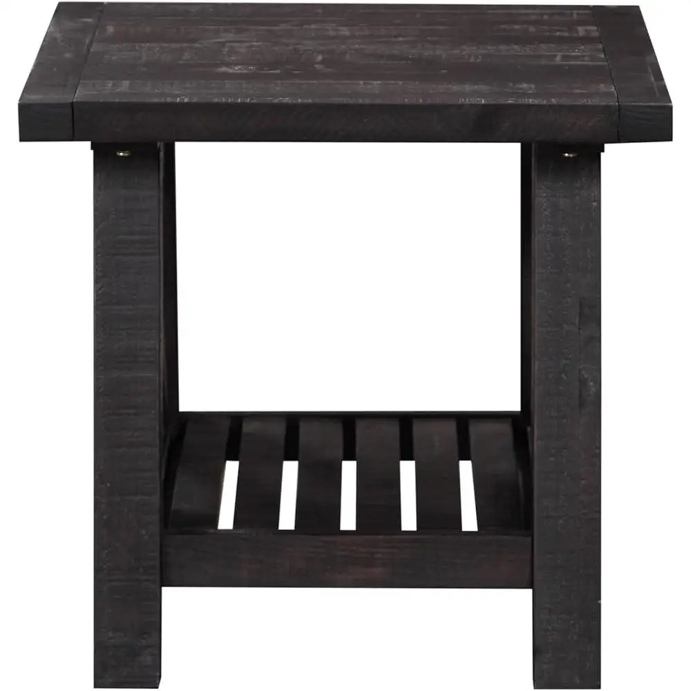 Yosemite End Table Rustic Wooden Side Table Industrial Design Solid Wood Cross Braced Utility Table Vintage Style Home Furniture 2