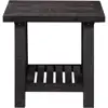 Yosemite End Table Rustic Wooden Side Table Industrial Design Solid Wood Cross Braced Utility Table Vintage Style Home Furniture 2