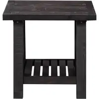 Yosemite End Table Rustic Wooden Side Table Industrial Design Solid Wood Cross Braced Utility Table Vintage Style Home Furniture 2