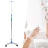 IV Bag Holder IV Stand Pole Thick Rod Removable Design Regulable Height Stable Base Stainless Steel for Hospitals for Clinics 1