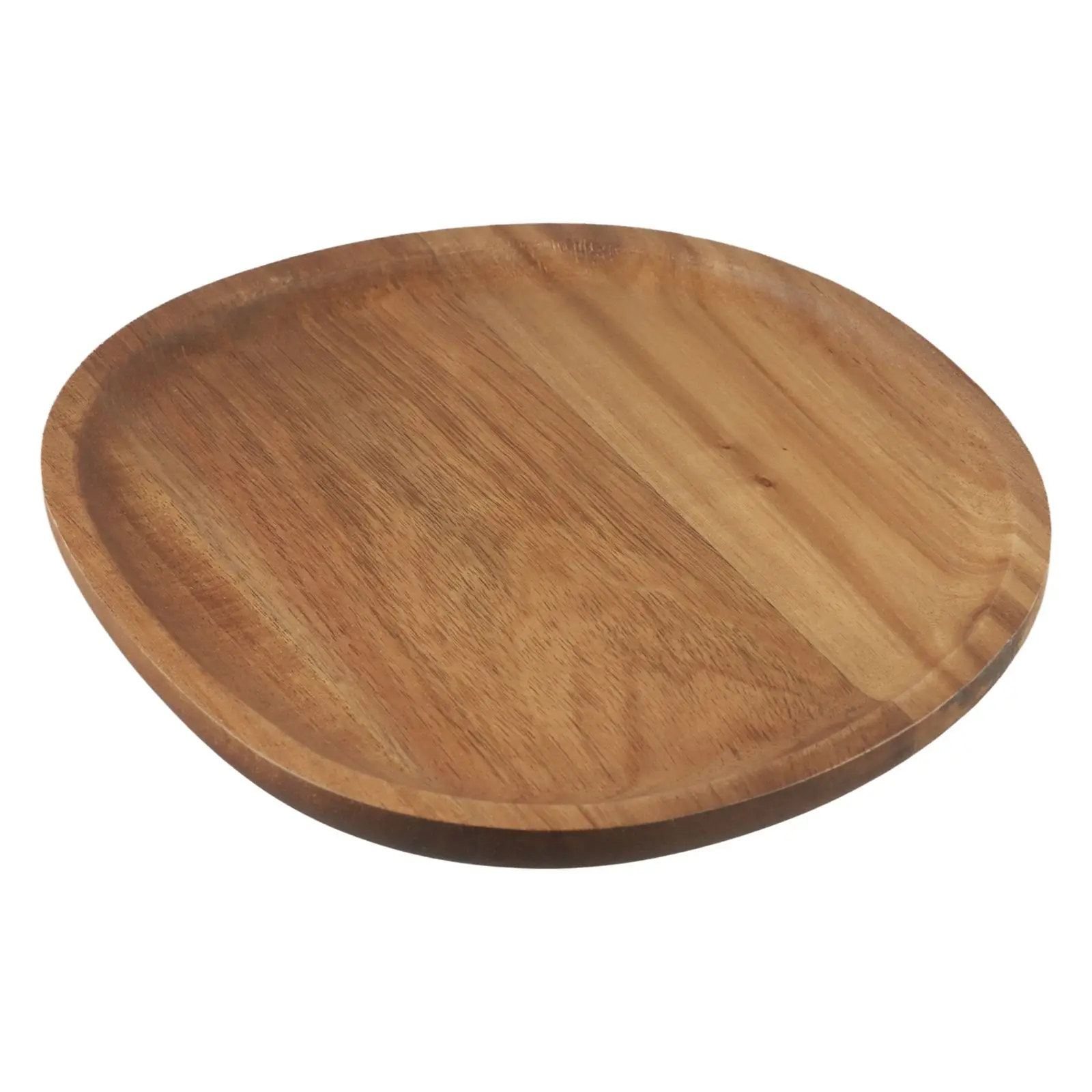Whole Wood Lovesickness Wood Irregular Oval Solid Wood Pan Plate Fruit Dishes Saucer Tea Tray Dessert Dinner Plate Tableware Set 3
