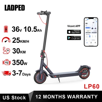 LP60 Electric Scooter 350W 25km/h APP Smart Control Scooter 8.5inch tire Folding Electric Scooter 30KM Max Range for Adult 1