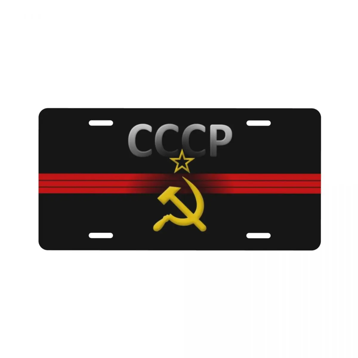 

Jennifer Russian Victory Da Soviet Union 1964 CCCP USSR Banner Flag 6inX12in car license plate decoration