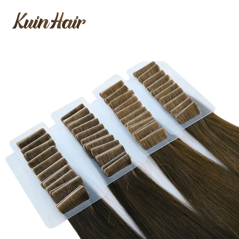 Injectione Invisible Tape In Hair Extensions Straight Brazilian Virgin PU Skin Weft Tape Hair Extensions Natural Real Human
