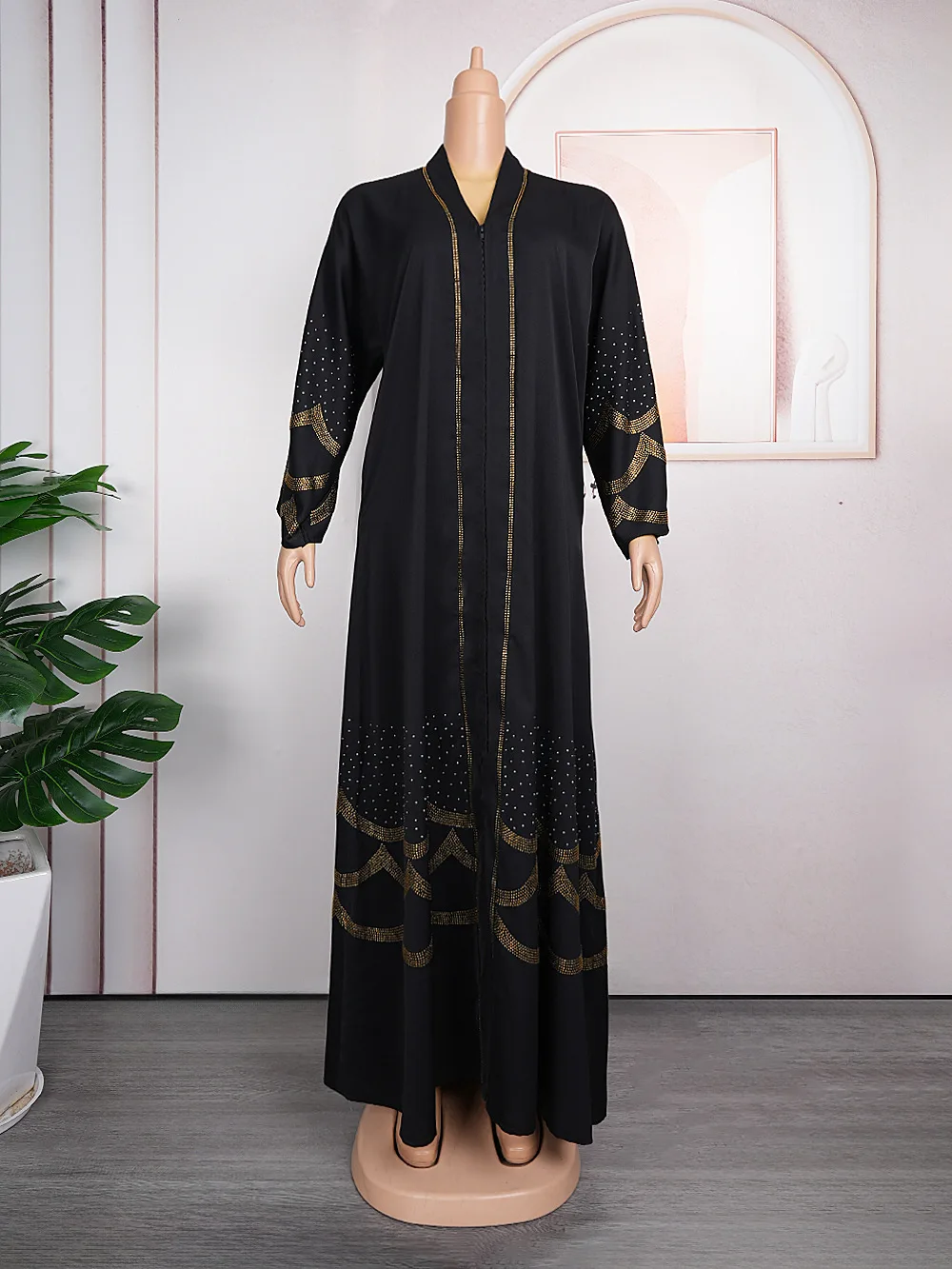 Ramadan Open Abaya Kimono Muslim Hijab Dress Abayas for Women Dubai Zipper Cardigan African Party Dresses Kaftan Islamic Clothes