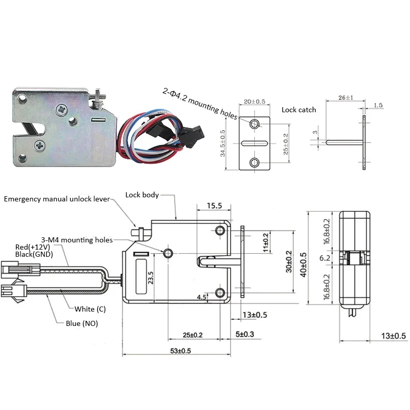 Electric Lock DC 5V/12V/24V Mini Solenoid Electromagnetic Control Cabinet Drawer Lock electronic lock