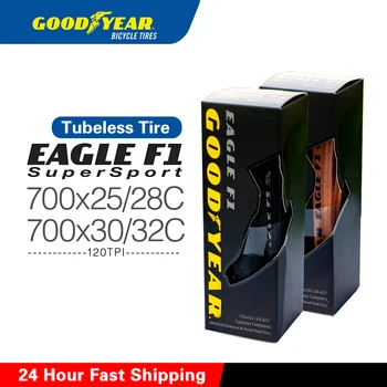 Pneumatici completi Tubeless GoodYear Eagle F1 700 x 25/700X28/700x32C Pneumatico Tubeless da strada nero e marrone Pneumatici pieghevoli antiforatura