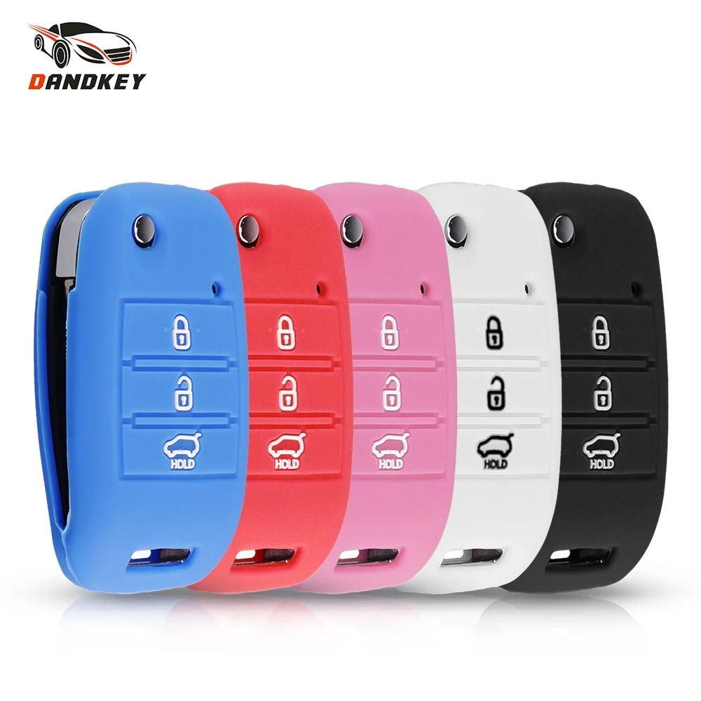 Silicone Key Car Cover Case Fob Protect For Kia Sportage Cerato Optima K5 Rio Carens Rondo Ceed Picanto k2 Soul Sorento key cap silicone covers