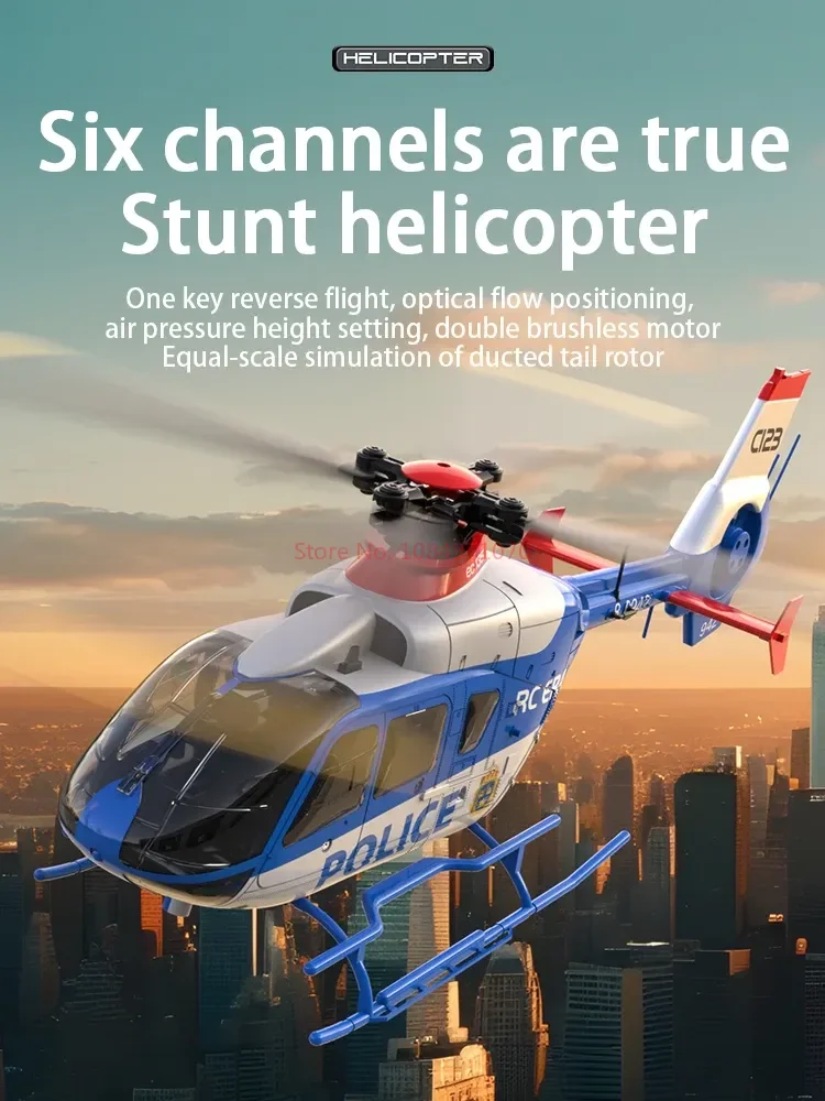 1:36 Ec135 Rc 헬리콥터 모델, 고도 유지 2.4ghz 리모컨 6 축 자이로, 실내 야외 비행용, 어린이 선물, 신제품