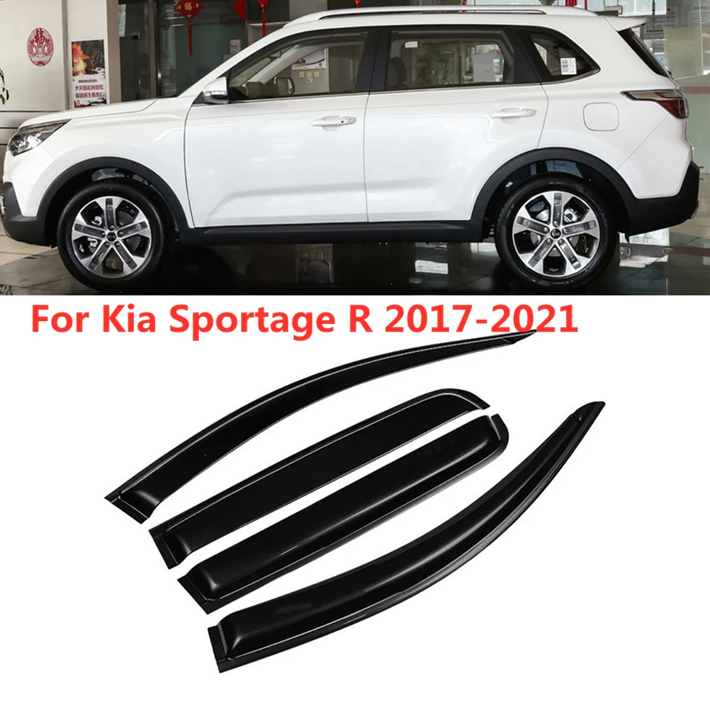 

For Kia Sportage 2017 2018 2019 2020 2021 Side Window Visor Sun Rain Deflector Guard Awnings Shelters Smoke Adhesive Cover Trim