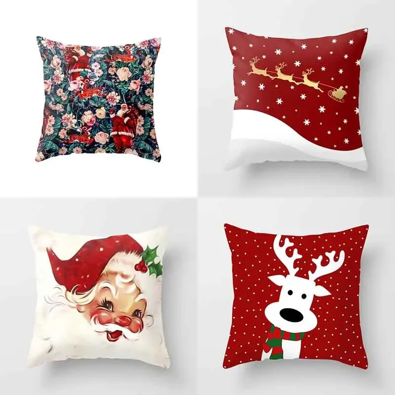 

Santa Elk Cute Fashion Cushion Simple Living Room Sofa Comfortable Pillow